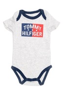Tommy Hilfiger bodýčko pre chlapčeka Denny šedej 0 - 3 m