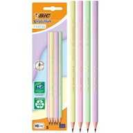 BIC EVOLUTION PASTEL HB OŁÓWEK NIEŁAMLIWY BEZ GUMKI WYTRZYMAŁY x5