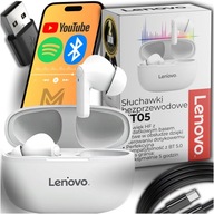 SŁUCHAWKI BEZPRZEWODOWE BLUETOOTH LENOVO HT05 Z POWERBANKIEM NOWY MODEL 5.1