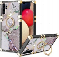 ETUI LUKSUSOWE DO HUAWEI P30 PRO GLAMOUR MARMUR BROKAT RING CASE + FOLIA