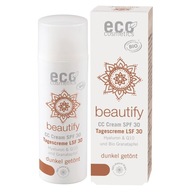 BEAUTIFY Krem CC ciemny SPF 30 Kwas hialuronowy, Q10, granat 50 ml Eco