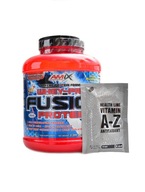 Amix Whey Pure Fusion proteín 2,3kg jahoda + vitamín AZ 60 kapsúl