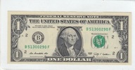 USA 1 dollar 2009 seria B New York stan UNC