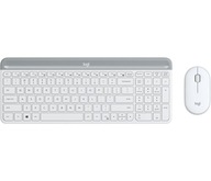 Logitech MK470 klawiatura Dołączona myszka RF Wireless QWERTZ Niemiecki Bia