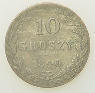 Królestwo Polskie - 10 groszy 1840 - Ag