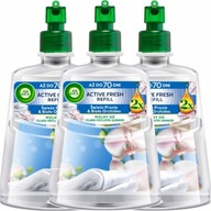 Air Wick Active Fresh refill Čerstvé pranie & Biela orchidea 228 ml x3