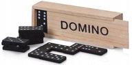 Domino drewniane gra logiczna pudełko klocki 28 elementów