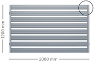 Przęsło ogrodzeniowe Budmat 200x120 stal Ultramat