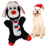 Hračka pre psa Vianočný dlhý šuštiaci tučniak maskot na Vianoce