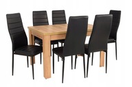 Stół rozkładany Dąb CRAFT 80x120/160 6 Krzeseł