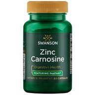 SWANSON Zinc Carnosine 60caps ZINOK L-KARNOZIN PODPORA TRÁVIACEHO SYSTEMU