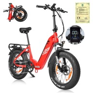 Elektrický bicykel Skladací Pánsky/Dámsky E-bike KAISDA K20F Hrubá Pneumatika