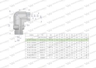 Hydraulické koleno BB M12x1.5 06L x 1/8" B