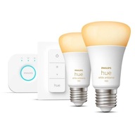 Zestaw startowy Philips Hue Bluetooth, 8 W, E27, White Ambiance (2 szt.) +