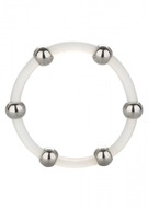 Steel Beaded Silicone Ring XL Transparent