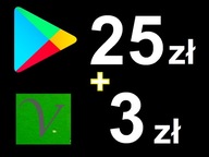 Google Play 25zł + Vertigo 3zł Karta Podarunkowa