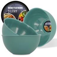 NAGY MŰANYAG TÁL 3l SALÁTA GYÜMÖLCS ÉLELMISZER TÉSZTA ROBUSZTUS GRILL PÓNI JG