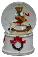 Vianočná vodná guľa, Kôň na bežkách| 6cm biela