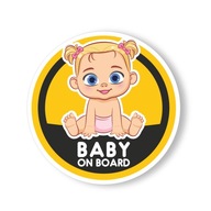 Naklejka Dziecko w samochodzie Baby On Board GIRL