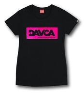 DAVCA Dámske tričko black pink logo