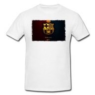 KOSZULKA T-SHIRT DZIECIĘCA BIAŁA [XL] 164CM FC BARCELONA + MODNE WZORY