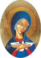 Ikona owalna Pneumatofora - Matka Boża niosąca Ducha Św. - K - 12 cm x 17