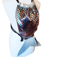 Viacfarebný školský batoh Morská panna 3D