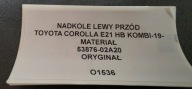 mudguard left front TOYOTA COROLLA E21 HB KOMBI 19- original 53876-02A20