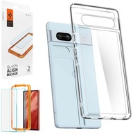 ZESTAW SPIGEN = Etui Ultra Hybrid Case + 2x SZKŁO AM do Google Pixel 7a