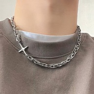 01 Ciernie Unisex Łańcuch Choker Naszyjnik Ze Stal