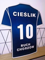 Gerard Cieślik - Ruch Chorzów - Koszulka z drewna i żywicy epoksydowej