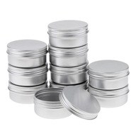 10 packs 50ml / 50g Aluminum jars cans