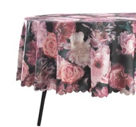 ABROSZ DEKORATÍV OVÁLIS 80X160 CM SÖTÉT GRAFIT VIRÁGOK OVÁLIS