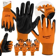 Ochranné rukavice Pracovné rukavice Oranžové 10" 3 páry Do Záhrady