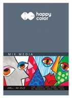 Blok Mix-media A4 25k 200g skicár Happy Color