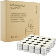 TEALIGHT 100szt 4h | Eko PODGRZEWACZE Świeczki Tealight | Woski Roślinne