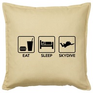 EAT SLEEP SKYDIVE poduszka 50x50 prezent