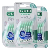 3x GUM SOFT-PICKS PRO MEDIUM ŠPÁRADLÁ 30ks