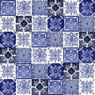 Mexické keramické obklady do kúpeľne, kuchyne modré -Tono