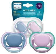 PHILIPS AVENT 2x SMOCZEK ULTRA AIR ODDYCHAJĄCY ORTODONTYCZNY SILIKON 6-18 M