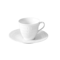 Kávéscsésze csészealjjal Sofia fehér Ćmielów