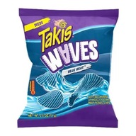 Karbowane, niebieskie chipsy Takis Waves Blue Heat 71g 12/06/24