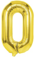 Balon Foliowy Cyfra 0 Złota Cyferka HEL 100cm
