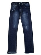 Spodnie jeans wąskie ELEYSA r 140/146