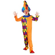 Halloweensky klaunský kostým dúhové oblečenie