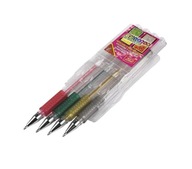 Długopisy żelowe Brokatowe 4 kolory EASY KIDS