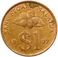 MALAJZIA 1 RINGGIT 1992 TŐR - VASTAG 8D4