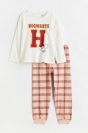 H&M piżama dziewczęca HARRY POTTER krata 110/116