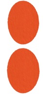 Łata Łaty bawełniana OWAL 2szt 14,5X10cm pomarańcz