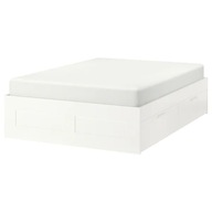 IKEA BRIMNES Rama łóżka z szufladami Luroy 140x200